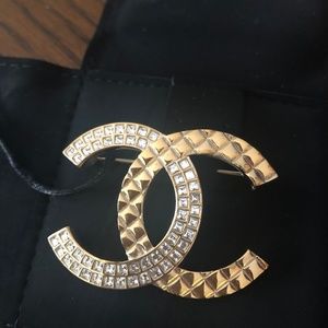 Chanel Cuba Brooch in Gold with Crystals
